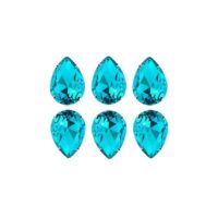 6 Pcs Drop Shape Crystal Gemstone Aquamarine 18x13mm