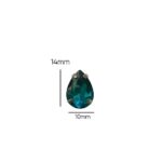 6 Pcs Drop Shape Crystal Gemstone Blue Zircon 18x13mm