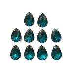 6 Pcs Drop Shape Crystal Gemstone Blue Zircon 18x13mm