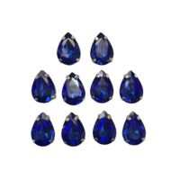 6 Pcs Drop Shape Crystal Gemstone Capri Blue 18x13mm
