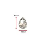 6 Pcs Drop Shape Crystal Gemstone Crystal 18x13mm