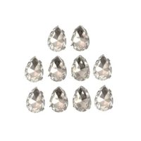 6 Pcs Drop Shape Crystal Gemstone Crystal 18x13mm