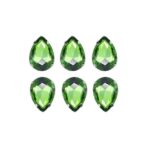 6 Pcs Drop Shape Crystal Gemstone Peridot 18x13mm