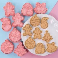 8 pcs Christmas Cookie Fondant Cutters