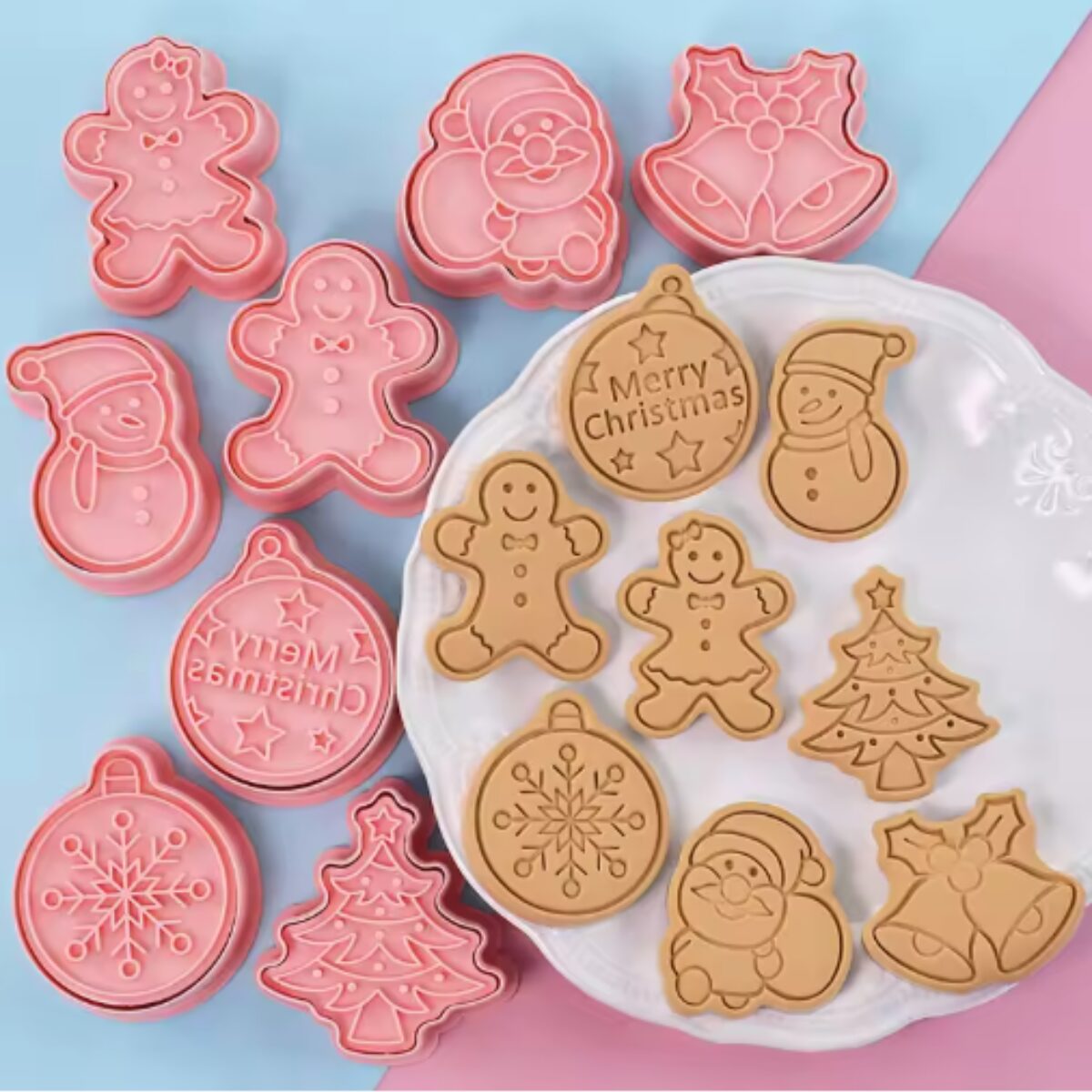 8 pcs Christmas Cookie Fondant Cutters 8 pcs Christmas Cookie Fondant Cutters