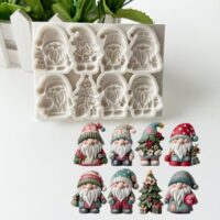 Gnome & Tree Christmas Silicone Mold (2)