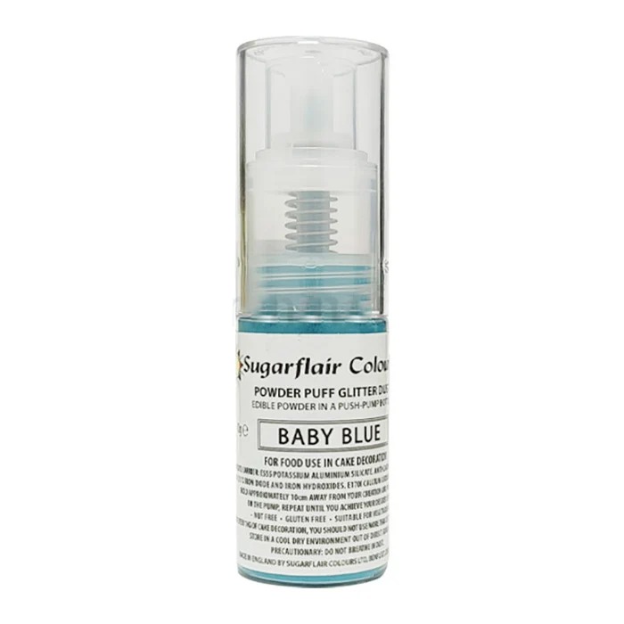 Sugarflair Powder Pump Glitter Dust Baby Blue 10G Sugarflair Powder Pump Glitter Dust Baby Blue 10G