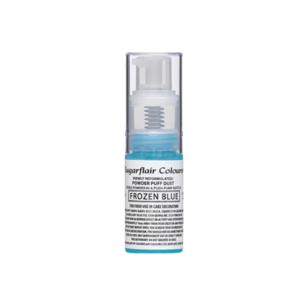 Sugarflair Powder Pump Glitter Dust Frozen Blue 10G Sugarflair Powder Pump Glitter Dust Frozen Blue 10G